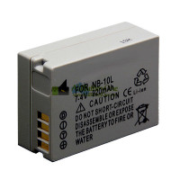 Battery Replacement for Canon NB-10L NB10L Powershot SX40 SX40HS SX50HS SX60 G1X G3X G15 G16 920mAh