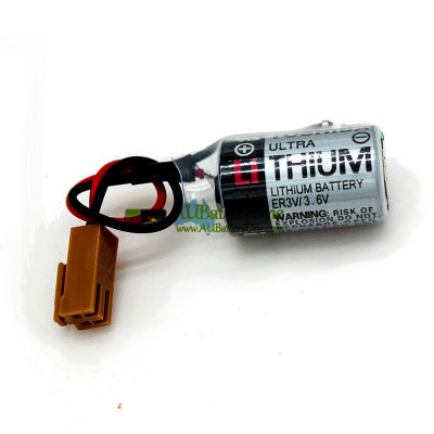 Battery Replacement for PLC ER3V 3.6V JZSP-BA01 Brown ConNector